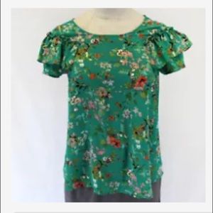 Torrid floral cap sleeve blouse